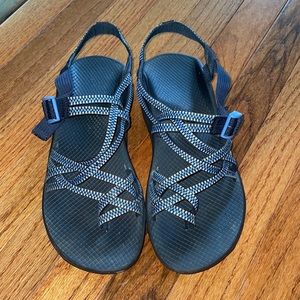 Blue and white Z strap Chacos size Womens 11